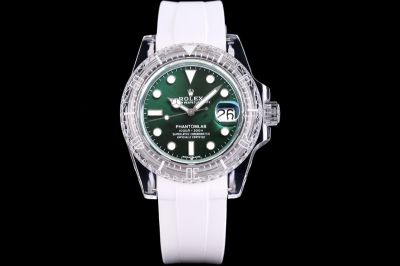 Rolex Oyster Perpetual & Phantomlab Eta2824 Movement FKM Strap Men Women Watch